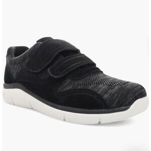 Propét Women’s Sally Sneakers Black Fabric Sz 6W Wide Width